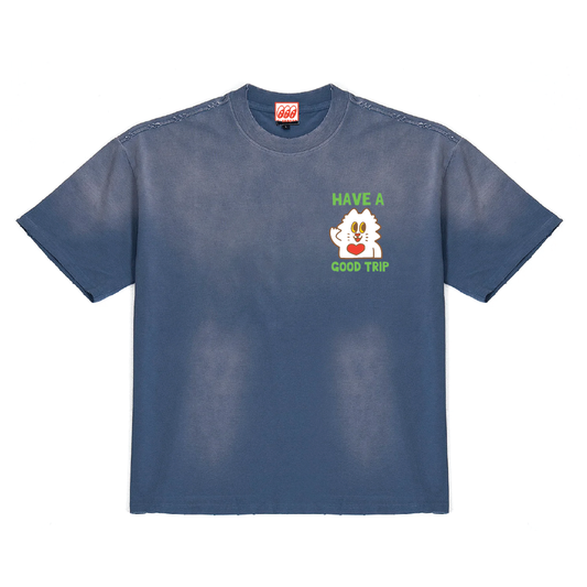 Green Taxi Tee (washed purple)